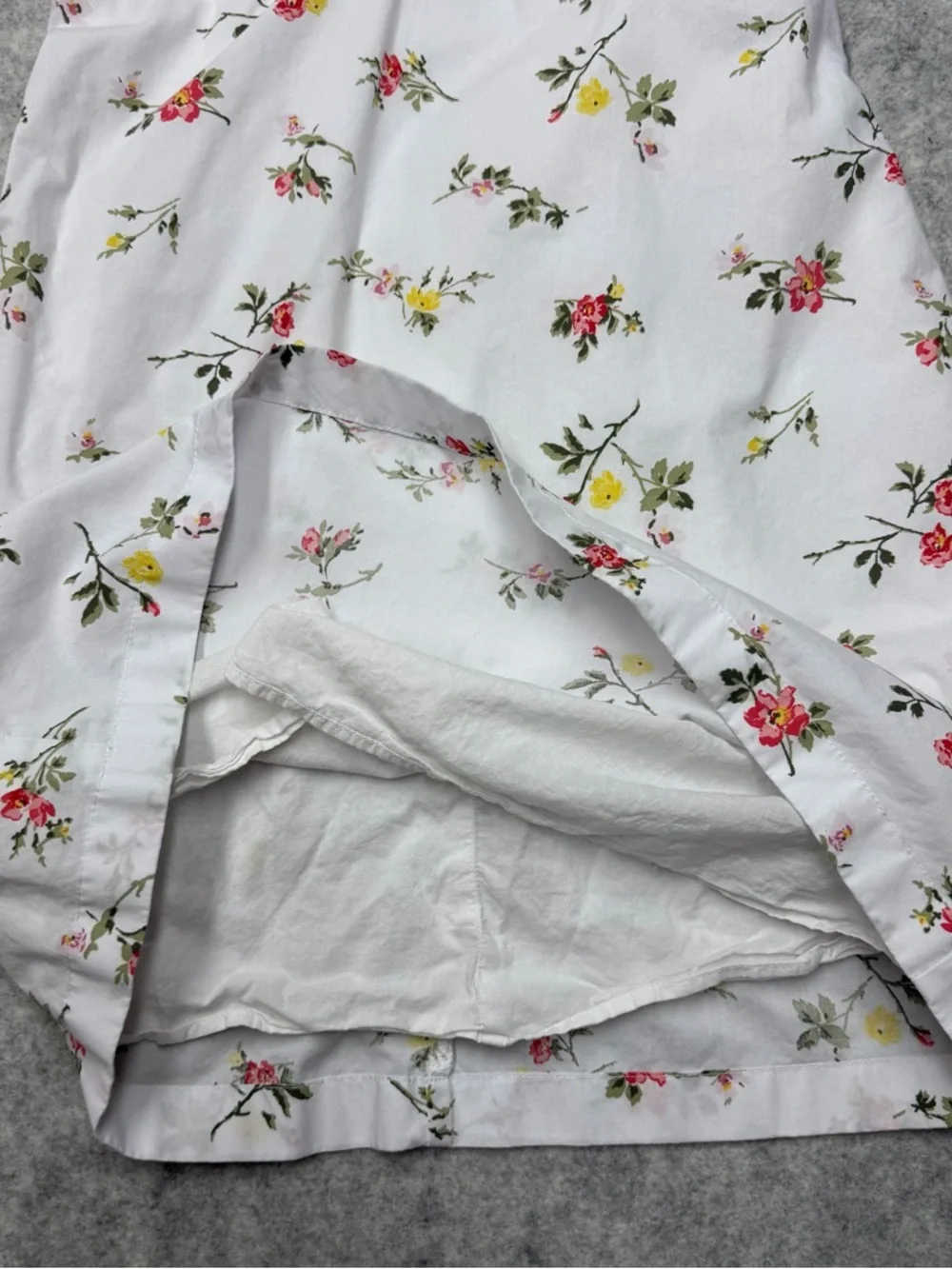 Abercrombie & Fitch Floral Milkmaid MiniDress White Cottagecore PuffSleeve Small - Picture 9 of 15